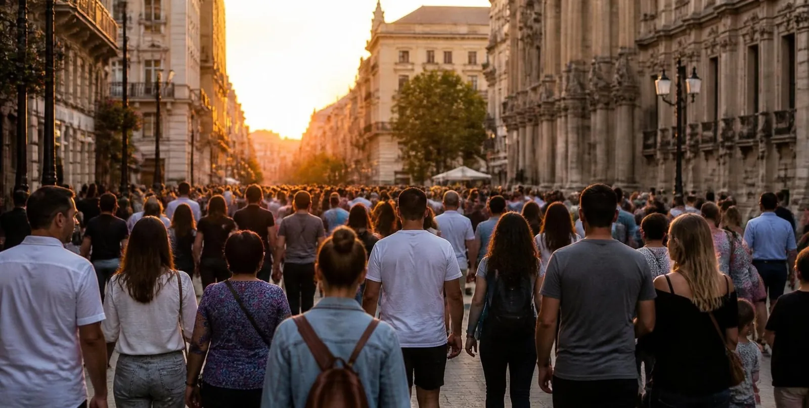 Personas caminando por una calle del centro (foto provisional)